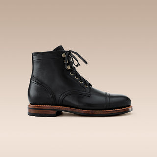 Ernest Cap Toe Boot Black