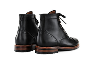 Ernest Cap Toe Boot Black