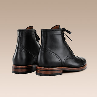 Ernest Cap Toe Boot Black