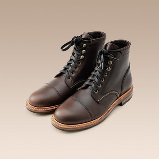 Ernest Cap Toe Boot Brown