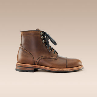 Ernest Cap Toe Boot Whiskey