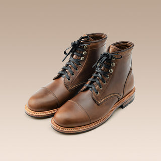 Ernest Cap Toe Boot Whiskey