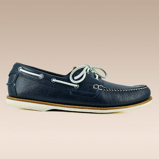 Columbus Boat Shoe Deep Blue Grain