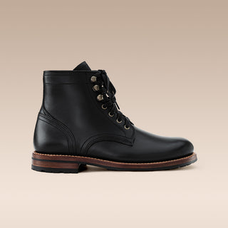 Edmund Plain Toe Boot Black