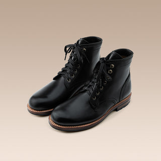 Edmund Plain Toe Boot Black