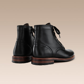 Edmund Plain Toe Boot Black