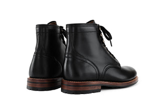 Edmund Plain Toe Boot Black