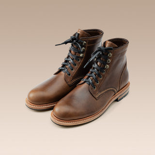 Edmund Plain Toe Boot Whiskey